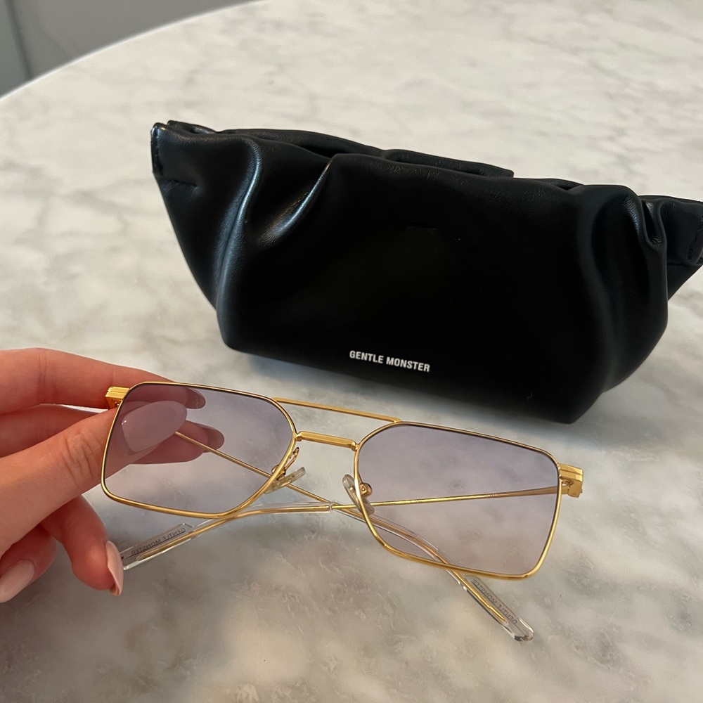 Gentle Monster Clear Gold Frame Glasses Unisex